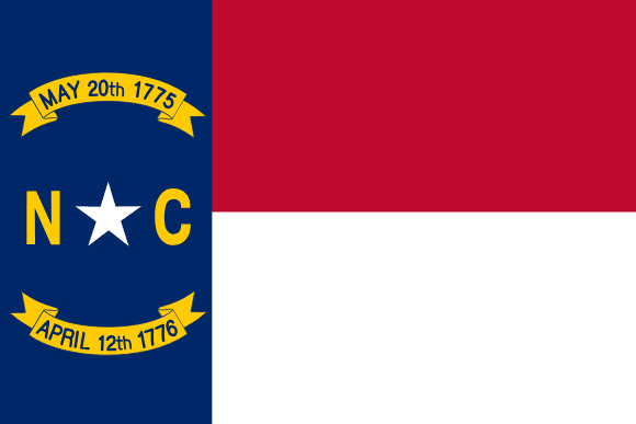 Carolina del Norte Banderas de los estados de Estados Unidos
